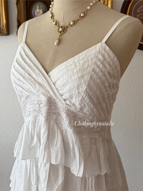 White Cotton Blouse Size S