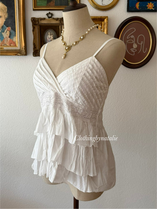 White Cotton Blouse Size S