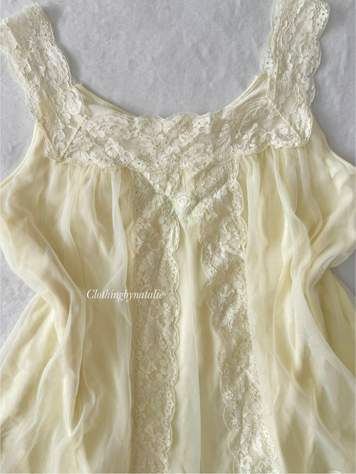 Shadow Line Mini Yellow Chiffon babydoll size S/M