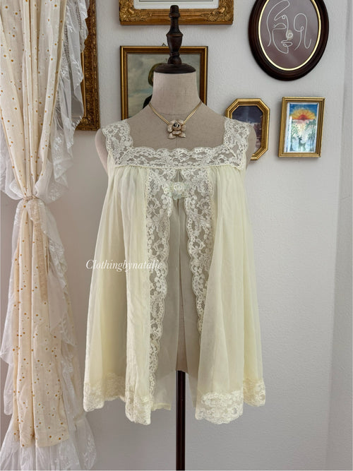 Shadow Line Mini Yellow Chiffon babydoll size S/M