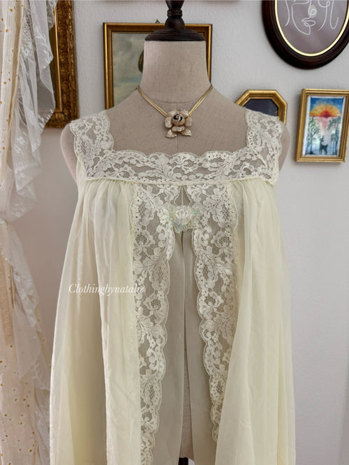 Shadow Line Mini Yellow Chiffon babydoll size S/M