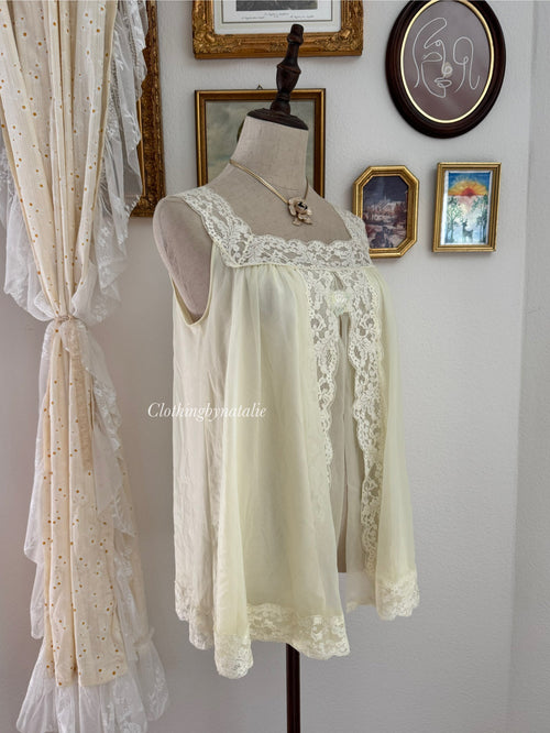 Shadow Line Mini Yellow Chiffon babydoll size S/M