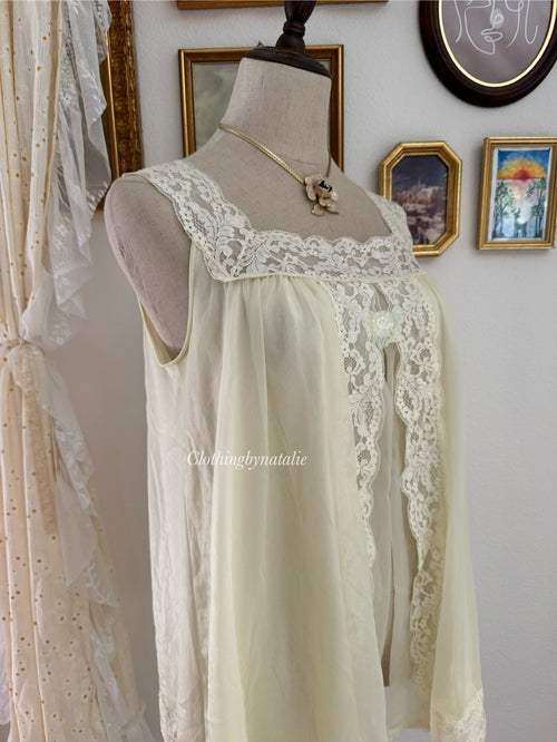 Shadow Line Mini Yellow Chiffon babydoll size S/M