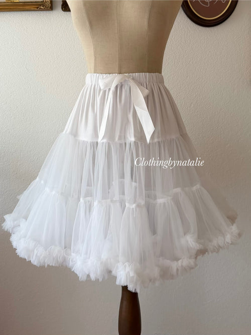 White Petticoat Skirt size S