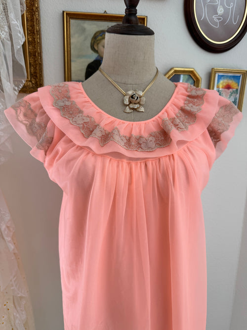 Coquette Orange Chiffon Short Babydoll size S