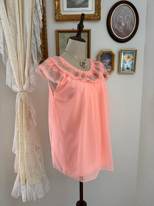 Coquette Orange Chiffon Short Babydoll size S