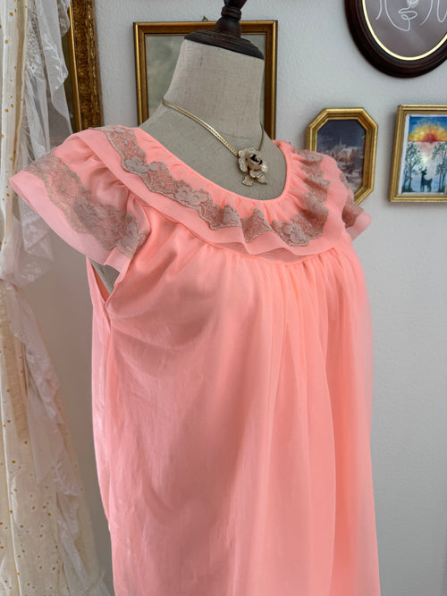 Coquette Orange Chiffon Short Babydoll size S