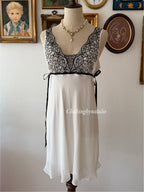 Linea Donatella White Chiffon Babydoll size M
