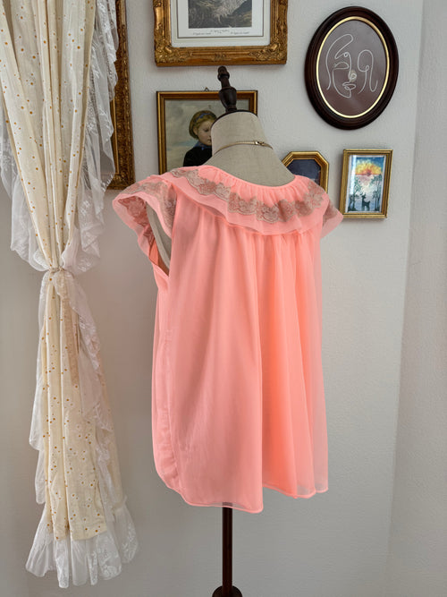Coquette Orange Chiffon Short Babydoll size S