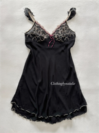 Whimsical Black Chiffon Babydoll size M