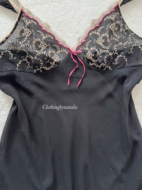 Whimsical Black Chiffon Babydoll size M