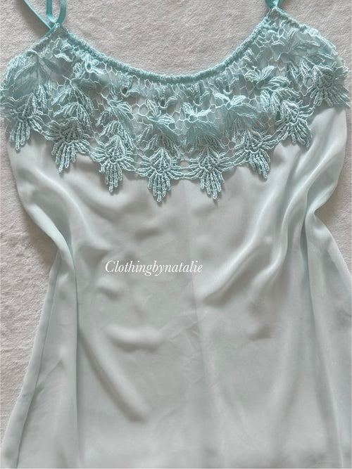 Sheer Chiffon Blue Slip Size S