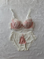 Japanese Pink Satin Lace Set (New-75B)