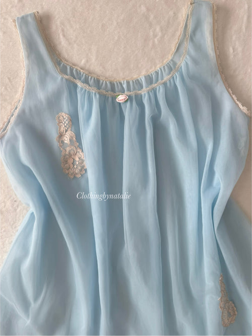 Baby Blue Chiffon Babydoll size M