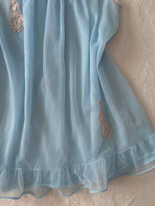 Baby Blue Chiffon Babydoll size M