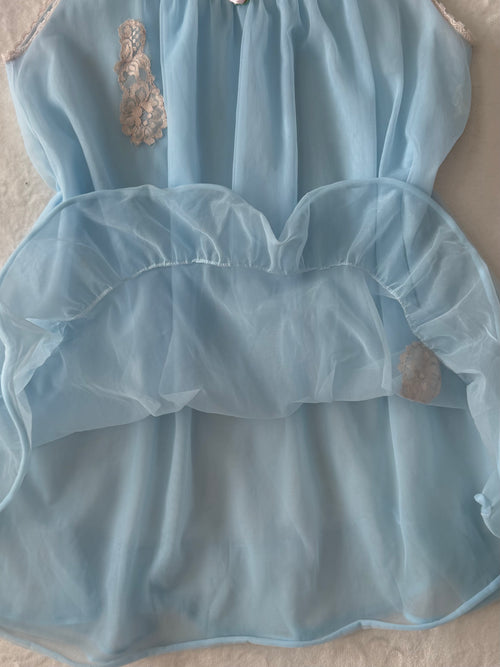 Baby Blue Chiffon Babydoll size M