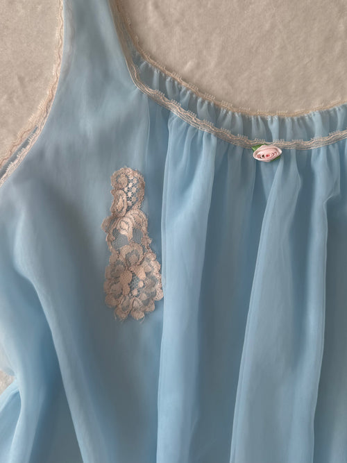 Baby Blue Chiffon Babydoll size M