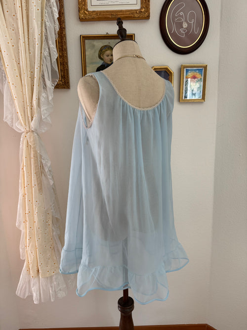 Baby Blue Chiffon Babydoll size M