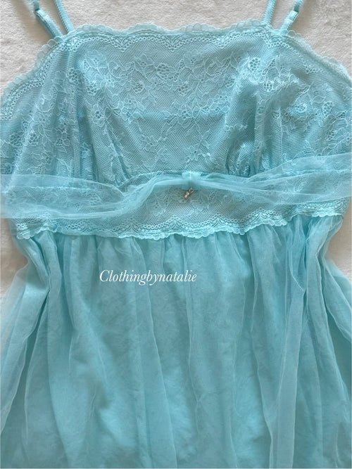 Fairy Blue Mesh Babydoll Size M