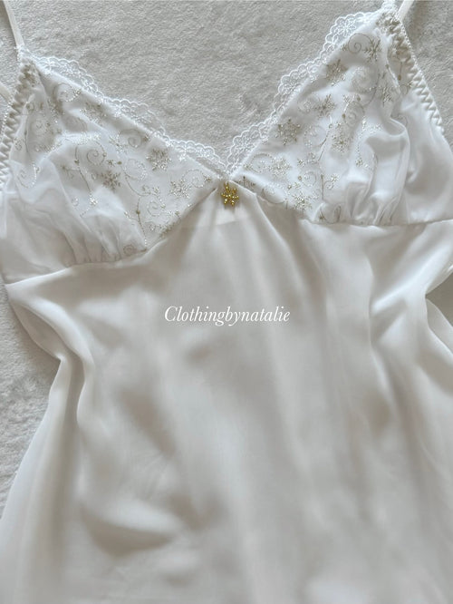Snow White Sheer Chiffon Babydoll size S