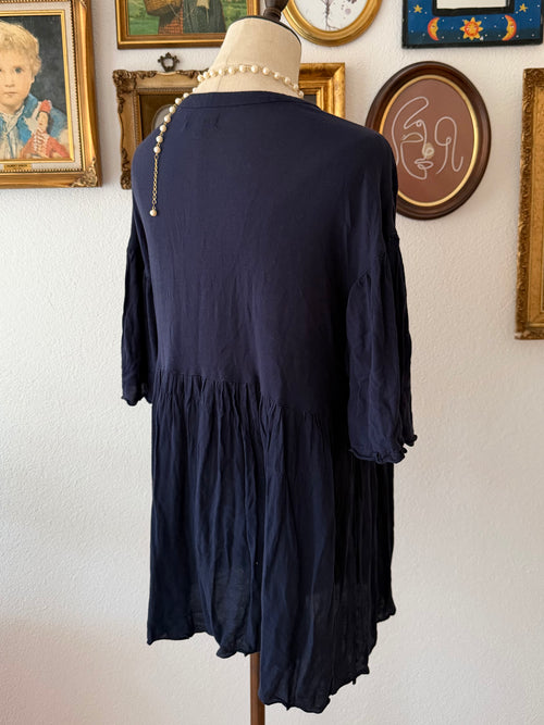 Navy Batwing Blouse Size M