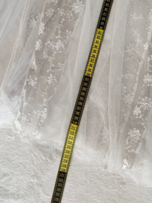 Embroidery White Sheer Beach Dress Size S