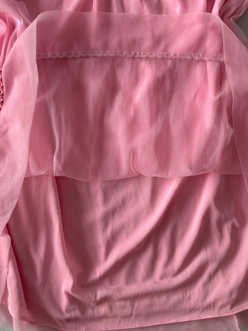Soft Pink Chiffon Babydoll size S
