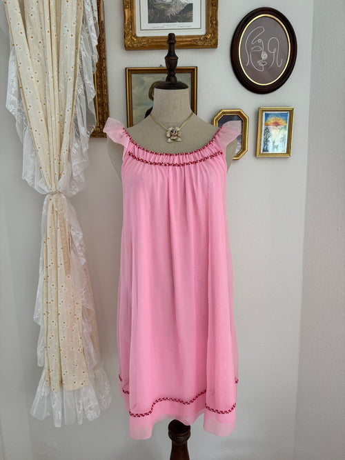 Soft Pink Chiffon Babydoll size S