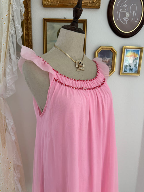 Soft Pink Chiffon Babydoll size S