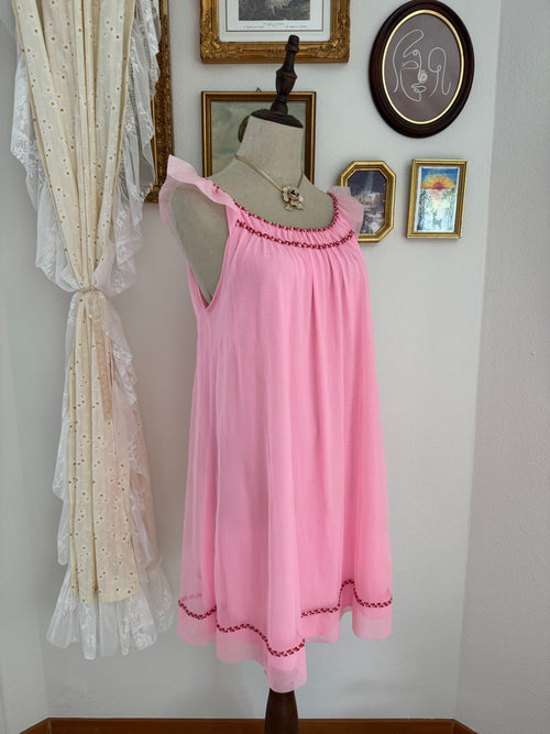 Soft Pink Chiffon Babydoll size S