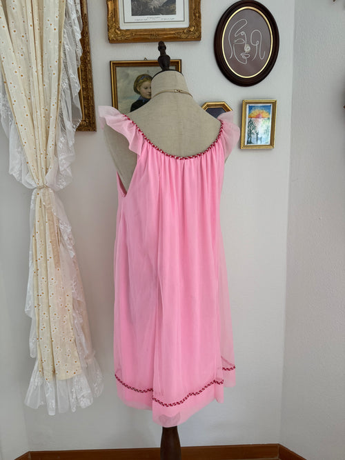 Soft Pink Chiffon Babydoll size S