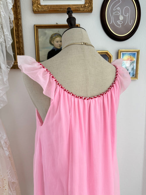Soft Pink Chiffon Babydoll size S