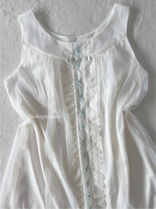 Soft White Chiffon Babydoll size S/M