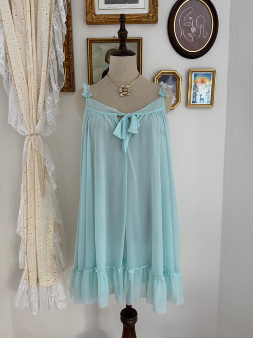 Betsey Johnson Soft Blue Babydoll size M