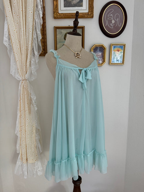Betsey Johnson Soft Blue Babydoll size M