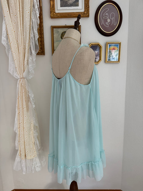 Betsey Johnson Soft Blue Babydoll size M