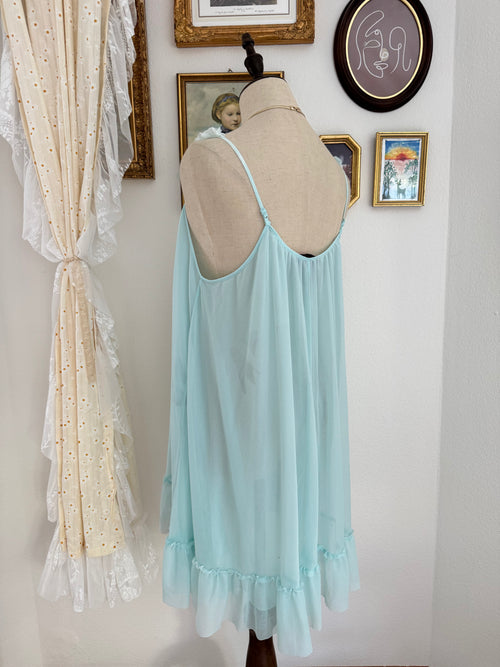 Betsey Johnson Soft Blue Babydoll size M