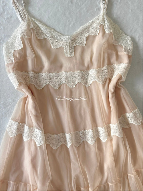 VS Double Layer Nude Chiffon Babydoll size S