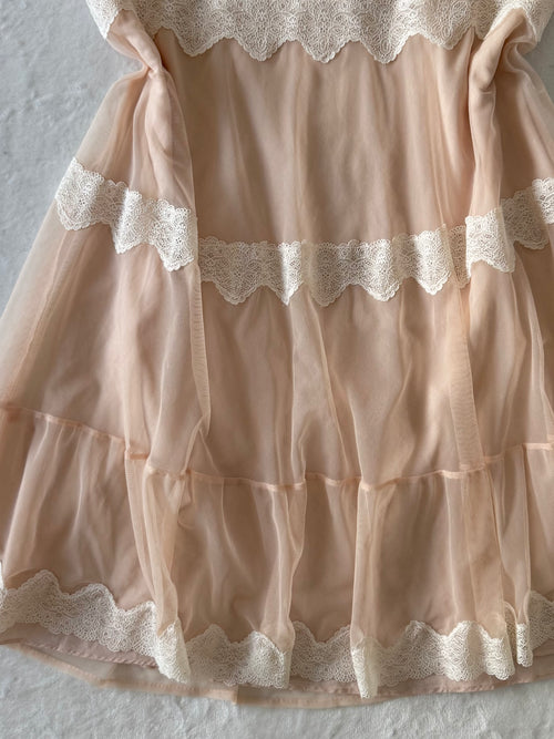 VS Double Layer Nude Chiffon Babydoll size S