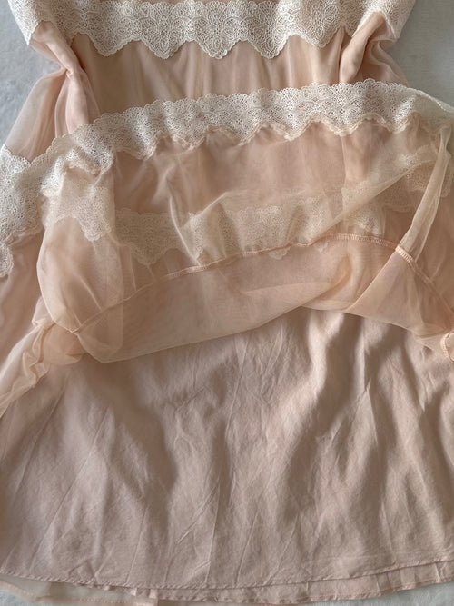 VS Double Layer Nude Chiffon Babydoll size S