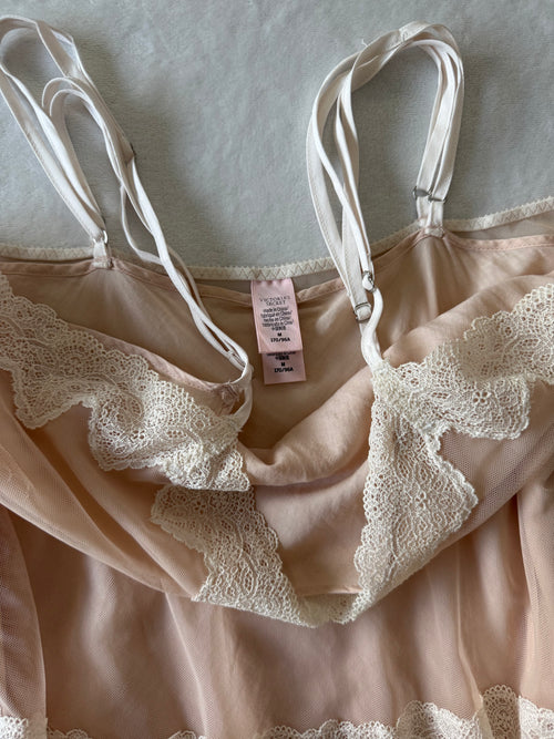 VS Double Layer Nude Chiffon Babydoll size S