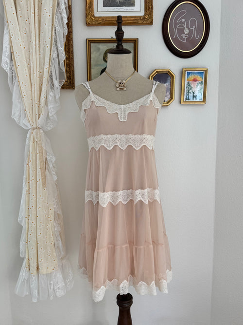 VS Double Layer Nude Chiffon Babydoll size S