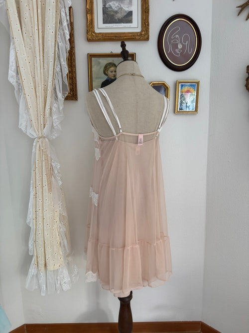 VS Double Layer Nude Chiffon Babydoll size S