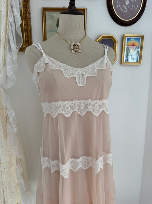 VS Double Layer Nude Chiffon Babydoll size S