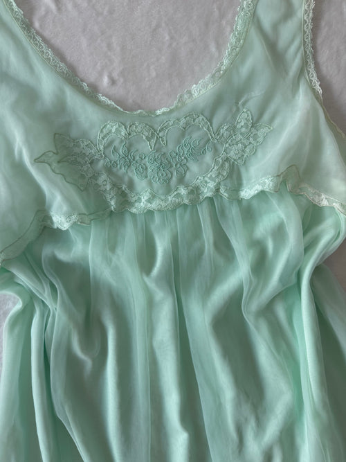 Princess Green Chiffon Babydoll size S/M