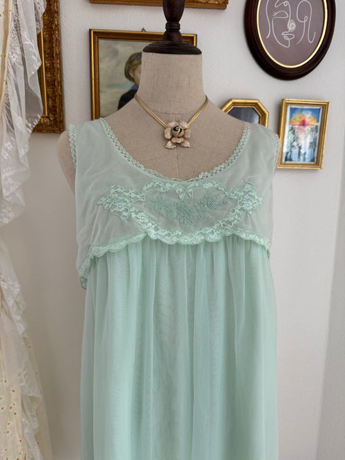 Princess Green Chiffon Babydoll size S/M