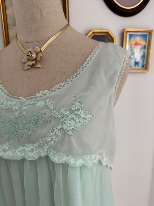 Princess Green Chiffon Babydoll size S/M