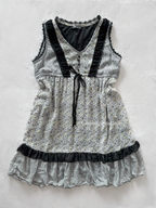 Black Floral Chiffon Babydoll Size S