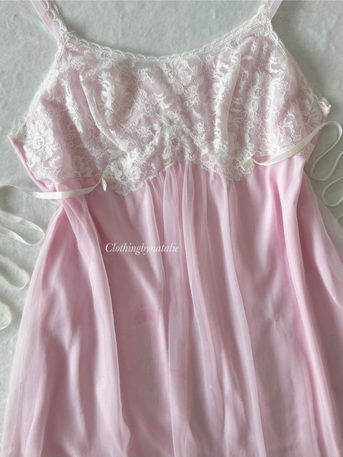 Kayser Lila Chiffon Lace Babydoll size S