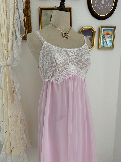 Kayser Lila Chiffon Lace Babydoll size S